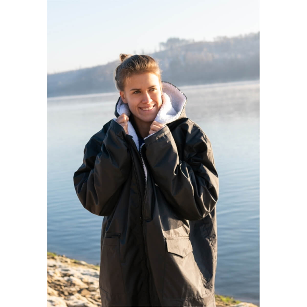 Wave Hawaii Storm Poncho Jety Sherpah oversize L-XXL schwarz