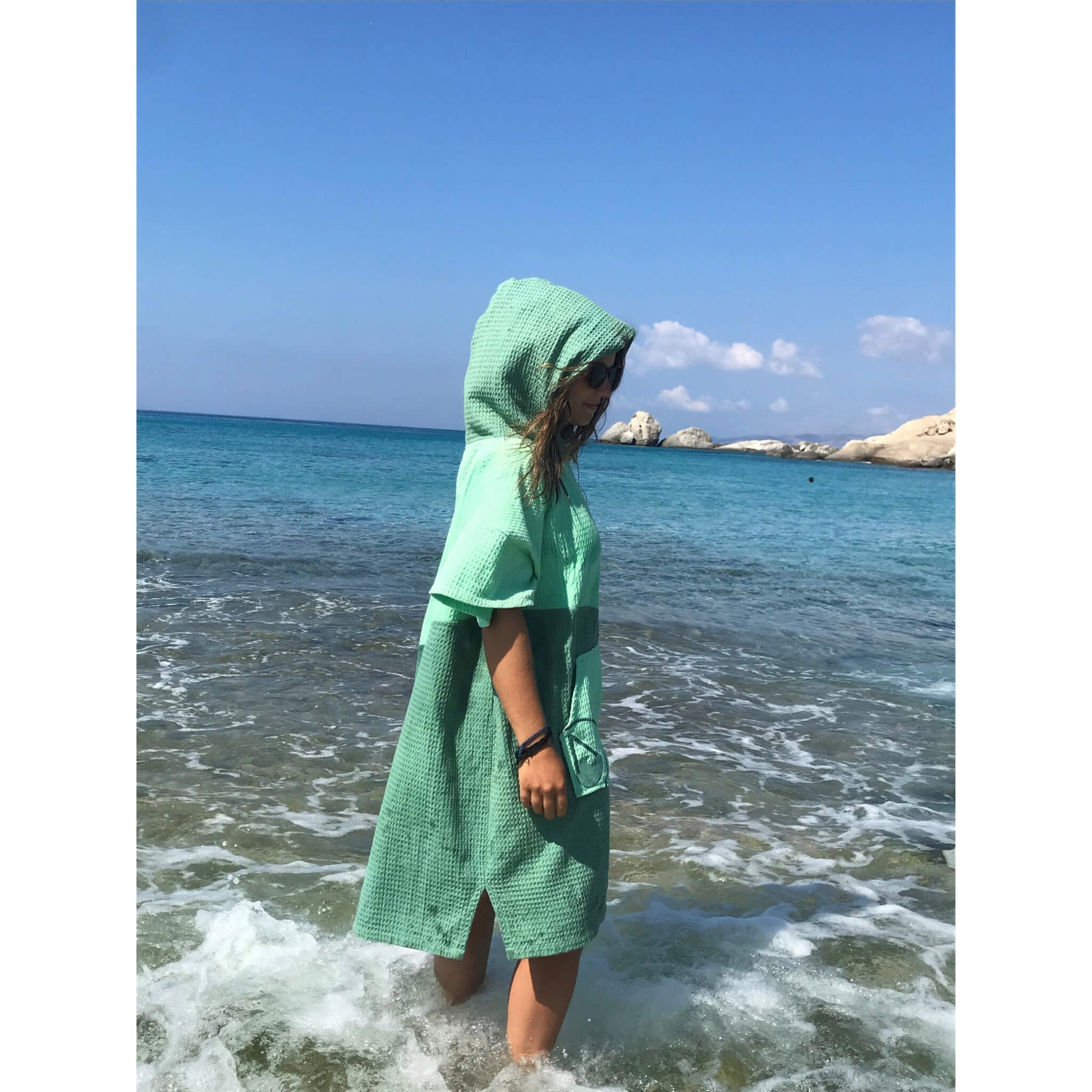 Wave Hawaii Travel Poncho Breese L-XL grün