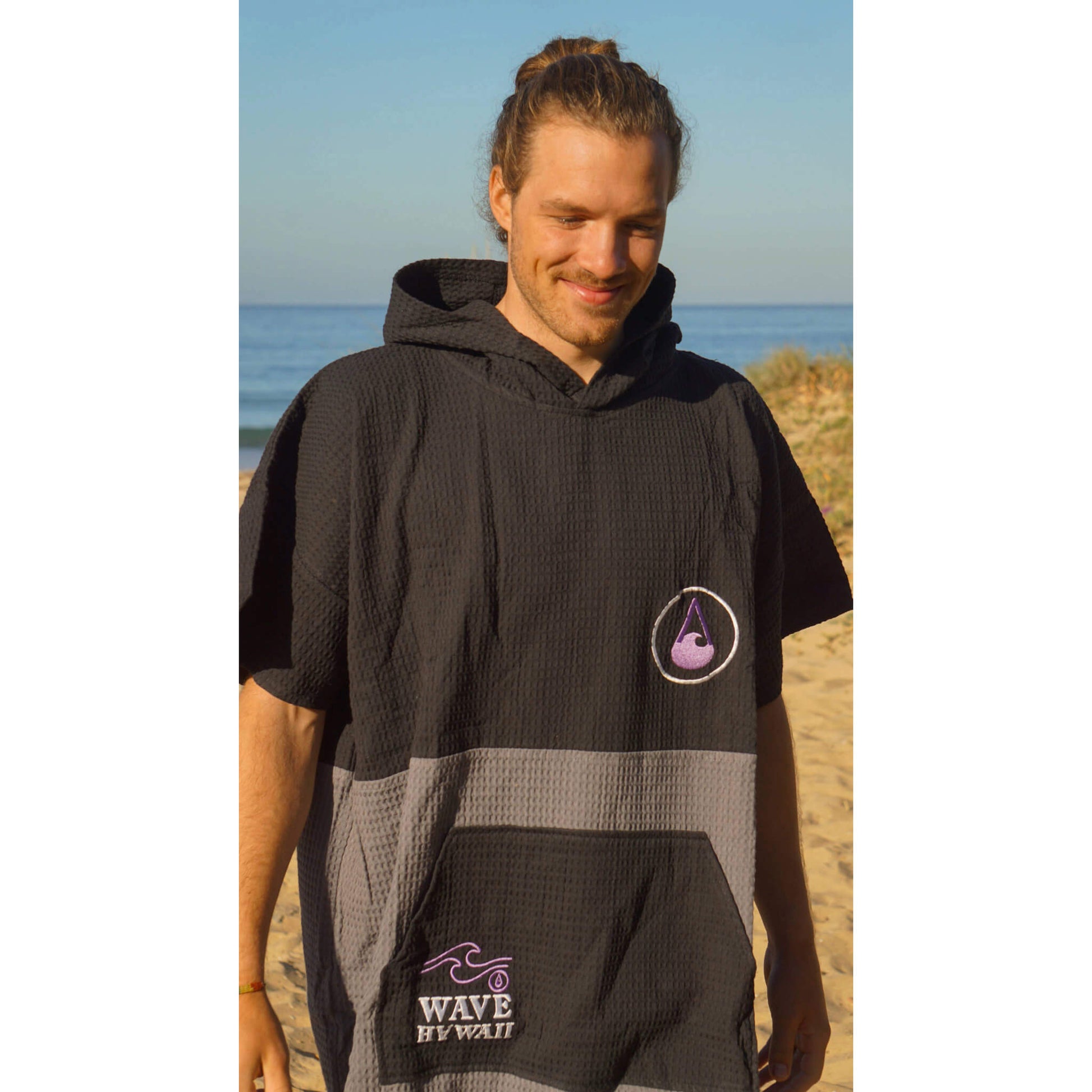 Wave Hawaii Travel Poncho El Yaque S-M schwarz