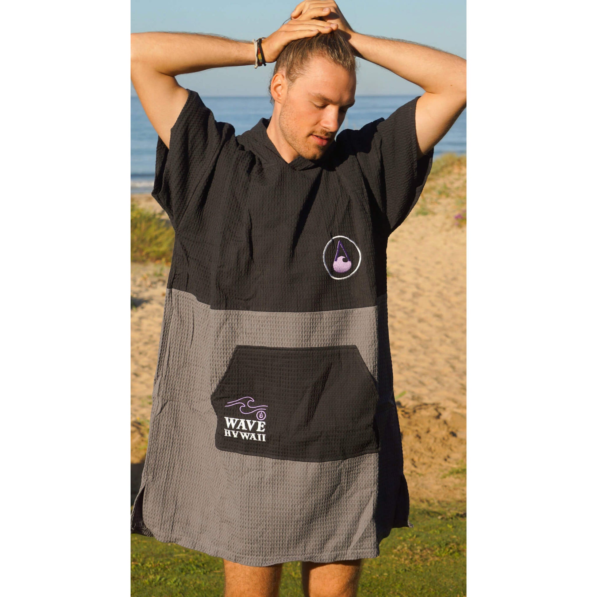 Wave Hawaii Travel Poncho El Yaque S-M schwarz