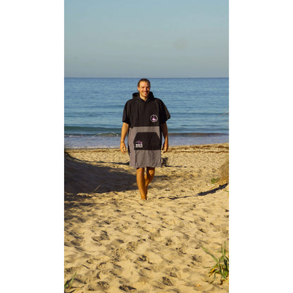 Wave Hawaii Travel Poncho El Yaque S-M schwarz