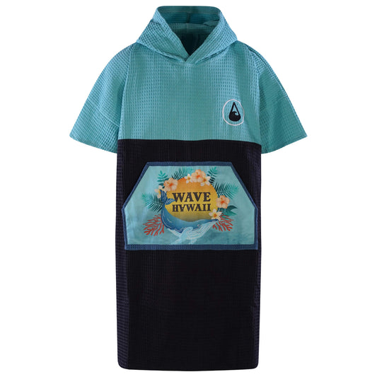 Wave Hawaii Travel Poncho Pahoa L-XL blau grau