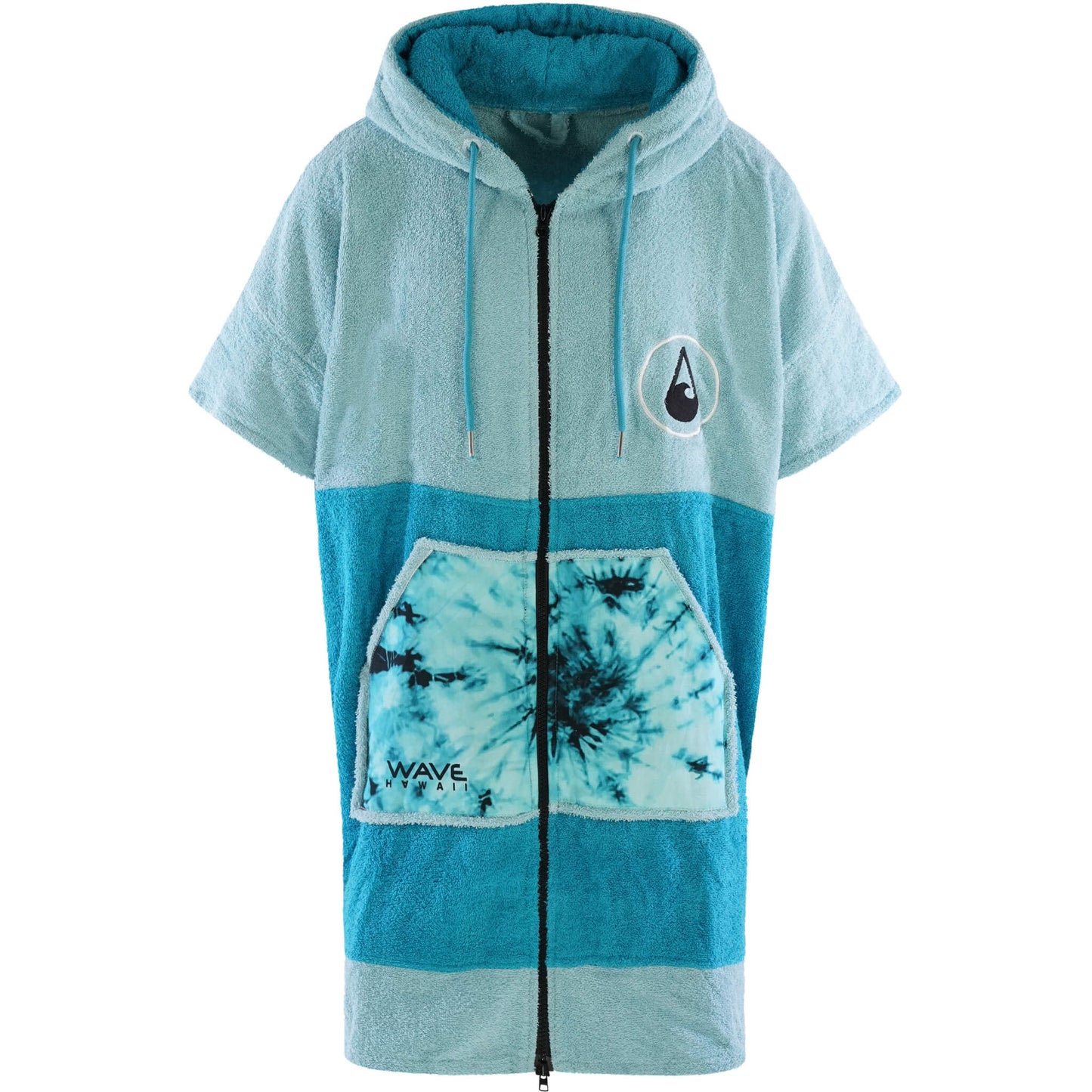 Wave Hawaii Zip Poncho Cotton Flyh M blau