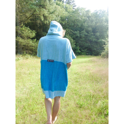 Wave Hawaii Zip Poncho Cotton Flyh M blau